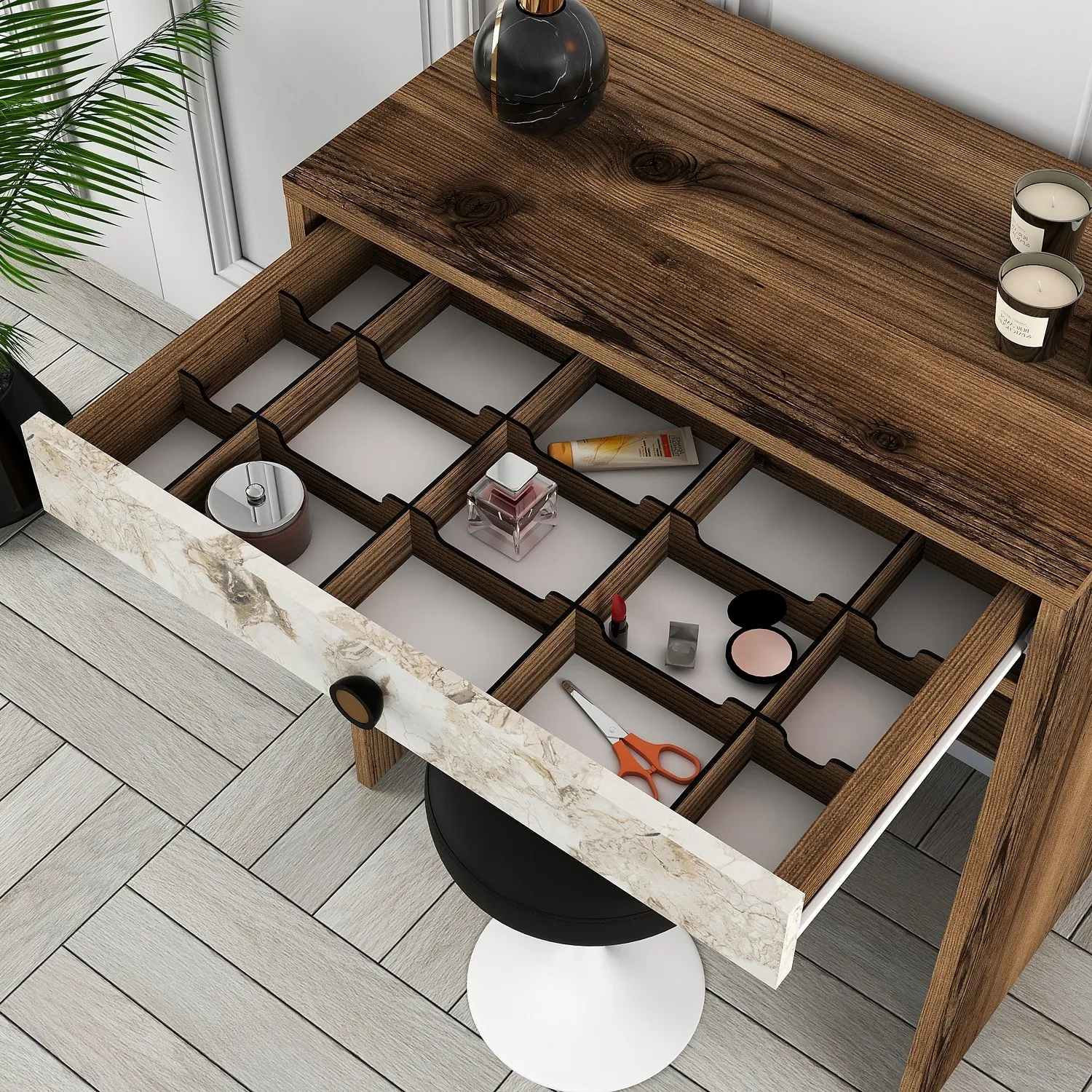 Masă de machiaj Oglinda Lizbon – Design rafinat și funcționalitate premium [4]