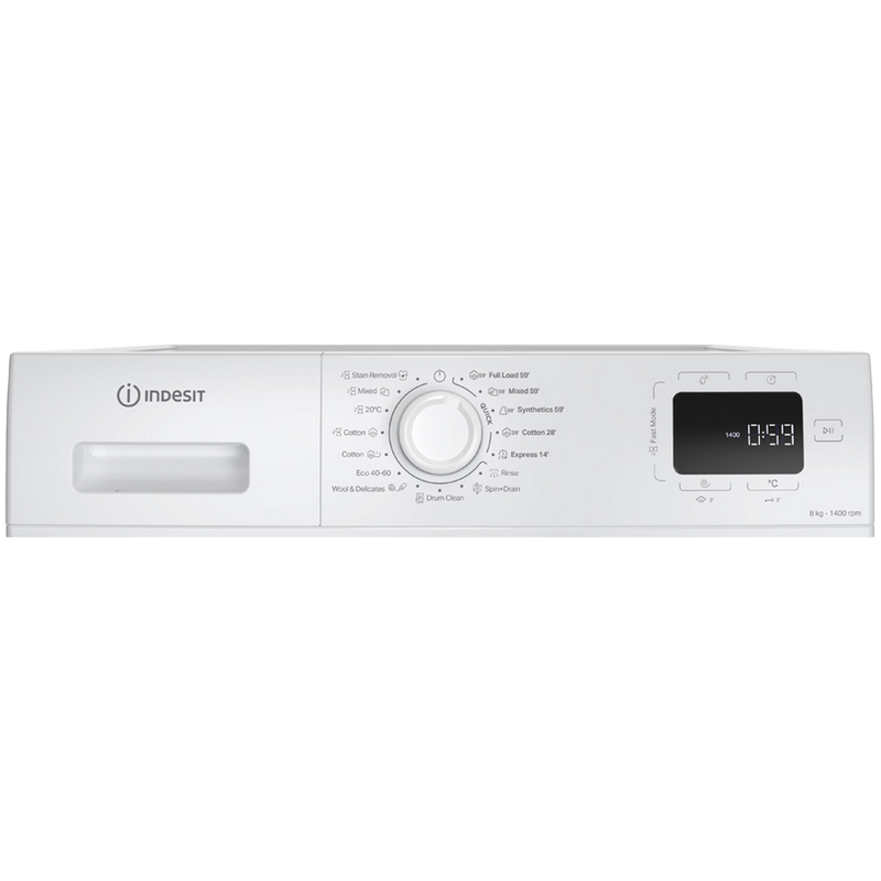 Mașină de spălat rufe Indesit IM 864 MY (8 kg, 1400 RPM, Clasa A, Curățare cu abur, Program rapid 14 min, Alb) [4]