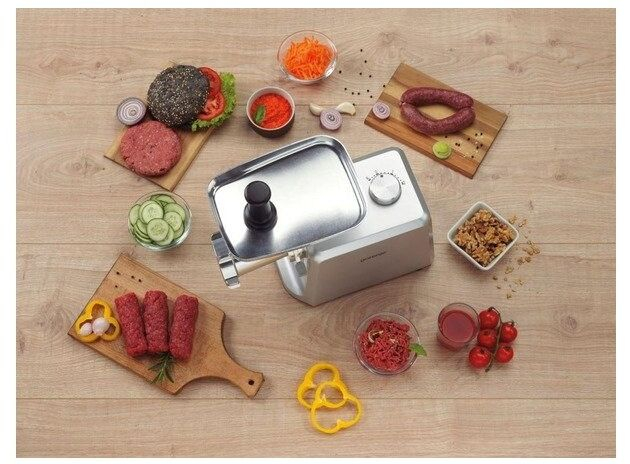 Meat mIncer Gorenje MG2502SJXPutere:  2500 WMaterialul carcasei:  Metal, Plastic Capacitatea de mărunșire :  2,4 kg/mProtecție la suprasarcinăAccesoriu pentru cârnațiStorcător pentru fructe și legume [6]