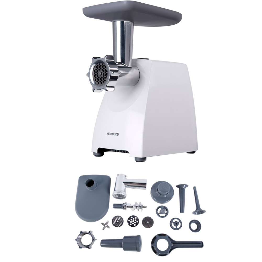 Meat Mincer Kenwood MG 360Putere:  1400 WMaterialul carcasei:  Plastic Capacitatea de mărunșire :  1,5 kg/mFuncție revers:  ДаProtecție la suprasarcină:  ДаAccesoriu pentru cârnați:  Да [6]
