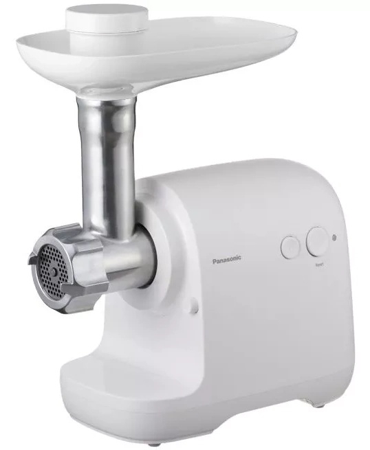 Meat Mincer Panasonic MK-GX1700WTQPutere:  1700 WMaterialul carcasei:  Plastic Capacitatea de mărunșire :  3 kg/mFuncție revers:  ДаProtecție la suprasarcină:  Да [2]