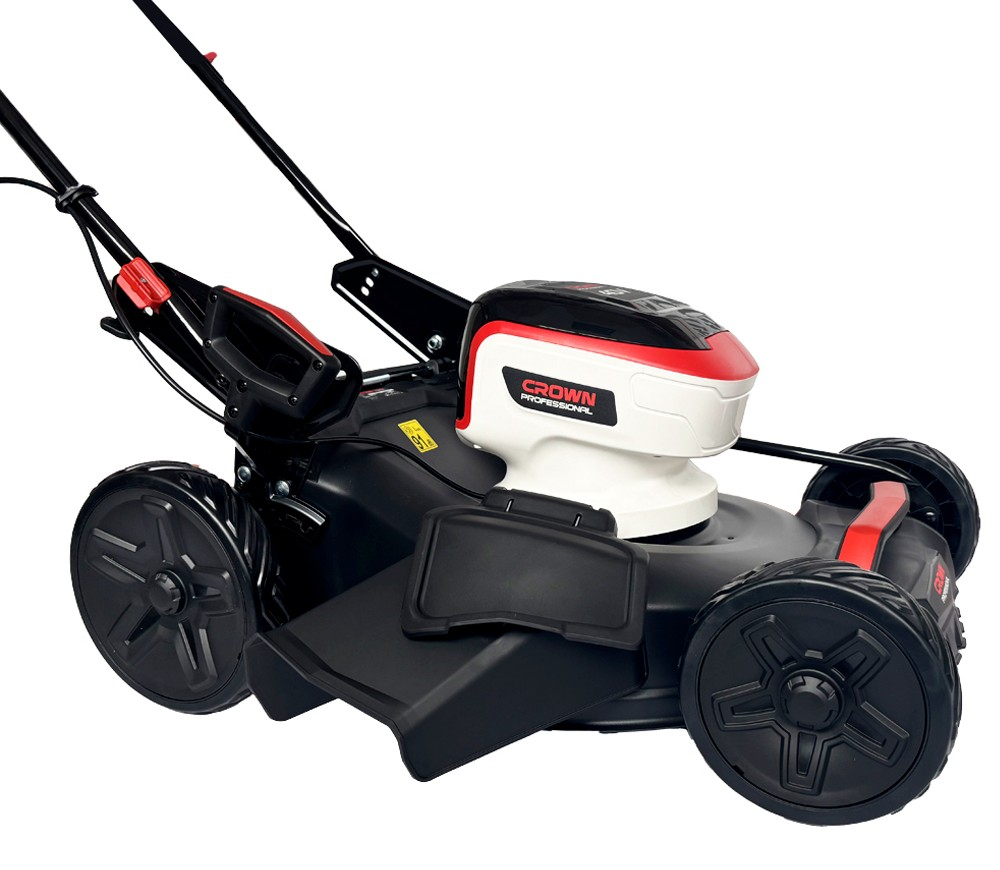 Mașină de tuns gazonul cu acumulator CROWN CT29020HSX-4 (2×20V, 2×4Ah, Brushless, 51 cm, Autopropulsată, Coș 60 l) [3]