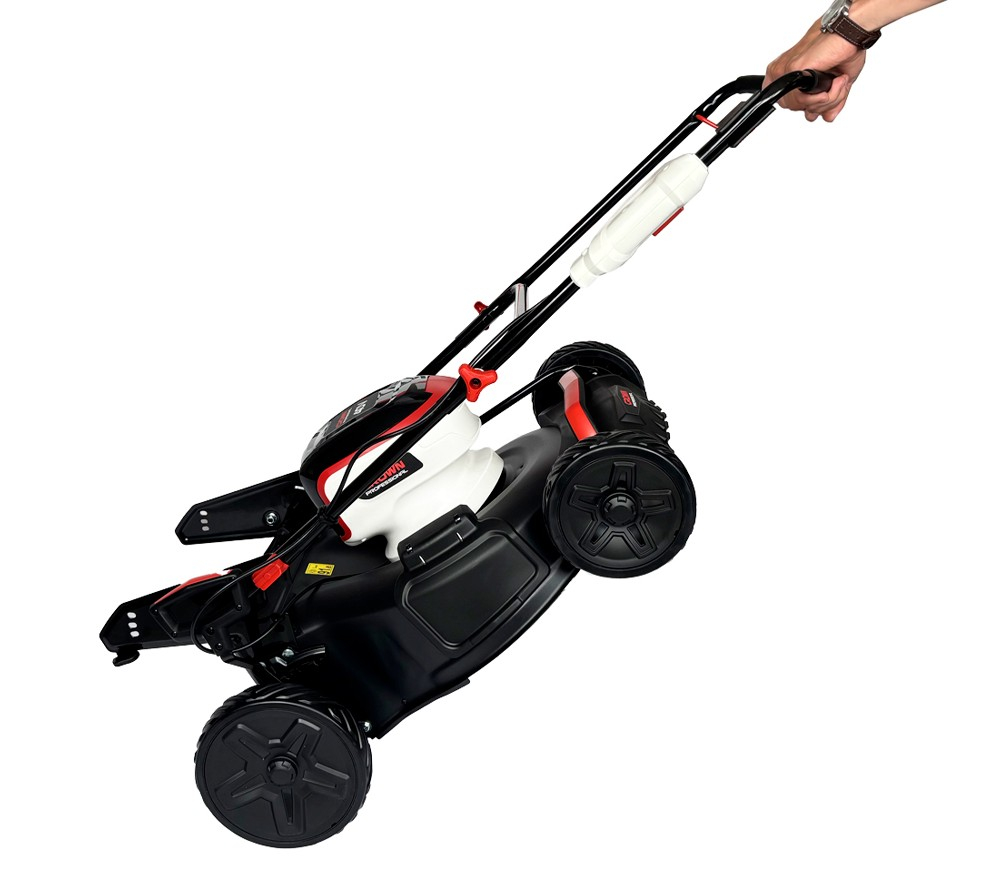Mașină de tuns gazonul cu acumulator CROWN CT29020HSX-4 (2×20V, 2×4Ah, Brushless, 51 cm, Autopropulsată, Coș 60 l) [12]