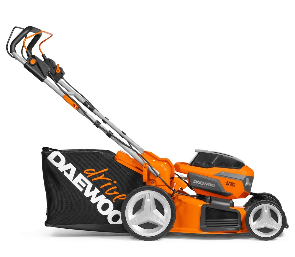 Mașină de tuns gazonul cu acumulator DAEWOO DLM 5042Li-S SET (2×21V, 2×5Ah, Motor Brushless 1300W, 47 cm, Autopropulsată, Coș 65L) [3]