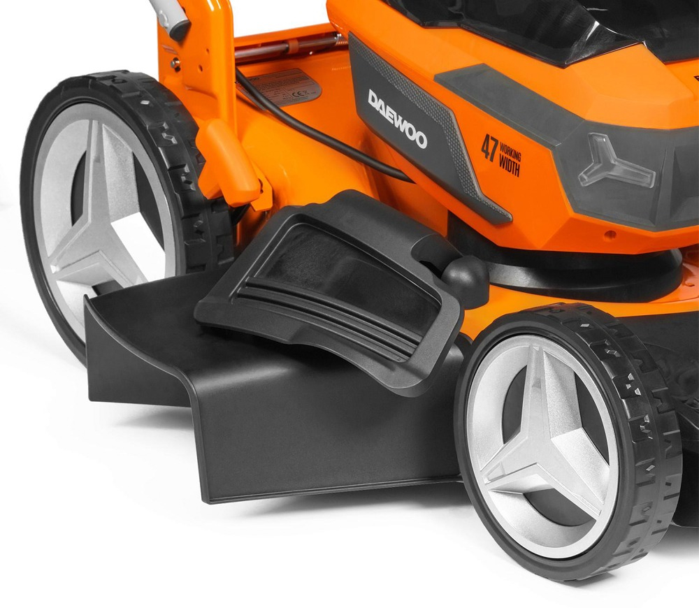 Mașină de tuns gazonul cu acumulator DAEWOO DLM 5042Li SET (2×21V, 2×4Ah, Motor Brushless 1300W, 47 cm, Coș 65L) [10]
