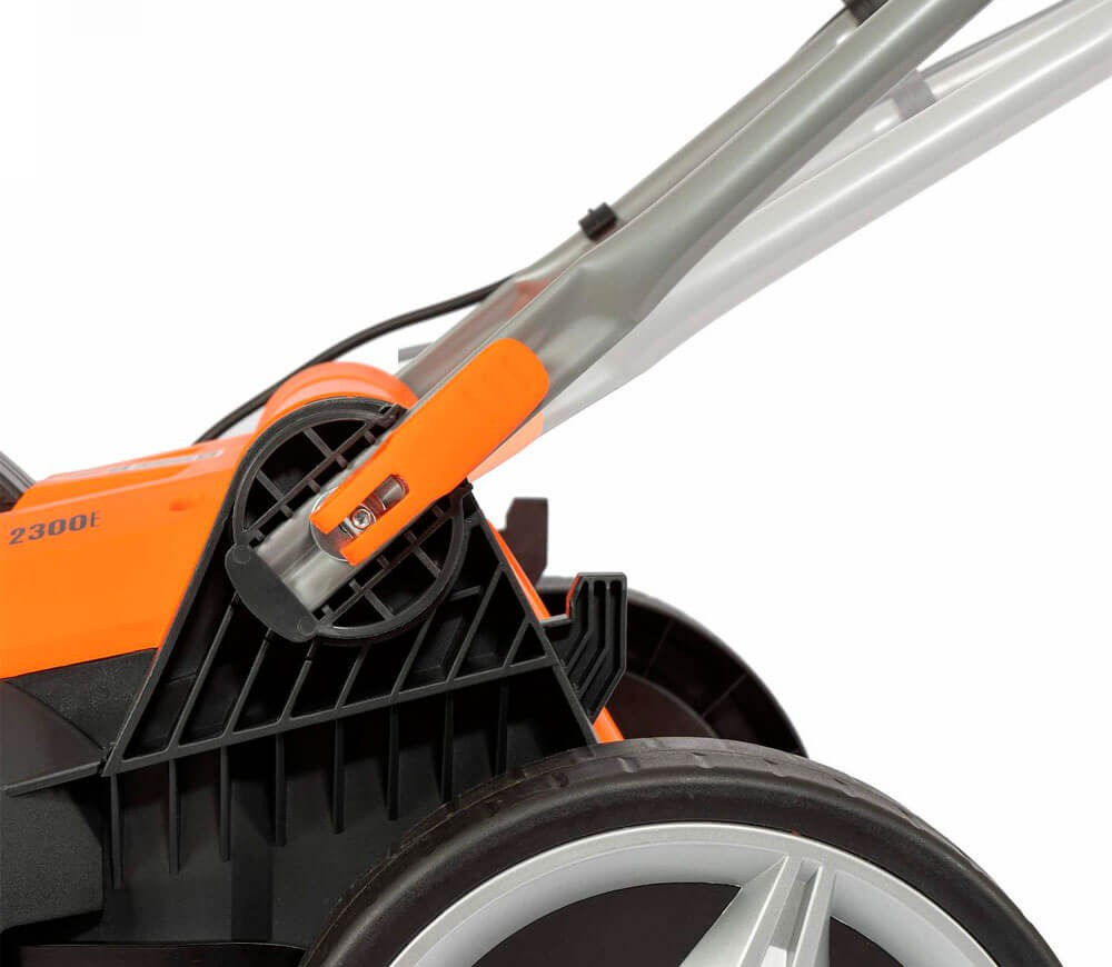 Mașină de tuns gazonul electrică DAEWOO DLM 1900E (1600W, 38 cm, Coș 45L, Mulcire, 6 Trepte 25–75 mm) [9]