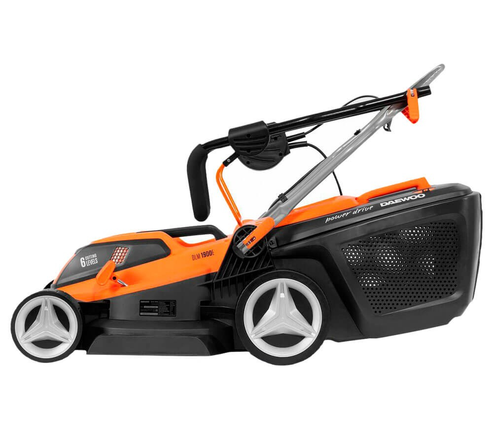 Mașină de tuns gazonul electrică DAEWOO DLM 1900E (1600W, 38 cm, Coș 45L, Mulcire, 6 Trepte 25–75 mm) [5]