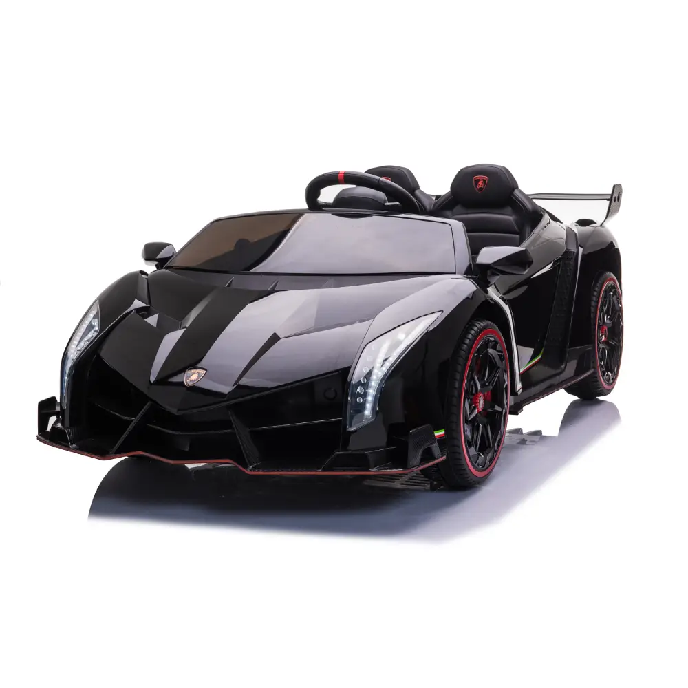 Mașină electrică Lamborghini Veneno MX615 / 2 negru – supersport agresiv, 4 motoare puternice și două locuri pentru aventuri de lux! [4]