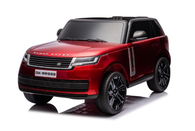 Аккумуляторная машина Land Rover красная 12V14Ah — Детский электромобиль с кожаными сиденьями, MP3, 4 моторами по 35W, пультом и мягкими EVA колёсами [1]