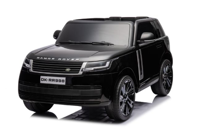 Аккумуляторная машина Land Rover черная 12V14Ah — Детский электромобиль с кожаными сиденьями, MP3, 4 моторами по 35W, пультом и мягкими EVA колёсами [1]