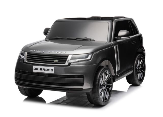 Аккумуляторная машина Land Rover серебристая 12V14Ah — Детский электромобиль с кожаными сиденьями, MP3, 4 моторами по 35W, пультом и мягкими EVA колёсами [1]