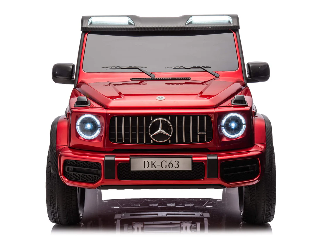 Аккумуляторная машинка Mercedes Benz G63 красная (окрашенная) – 24V (2x7Ah), 4 мотора по 200W, кожаные сиденья, MP3, EVA колёса, пульт, до 80 кг [2]