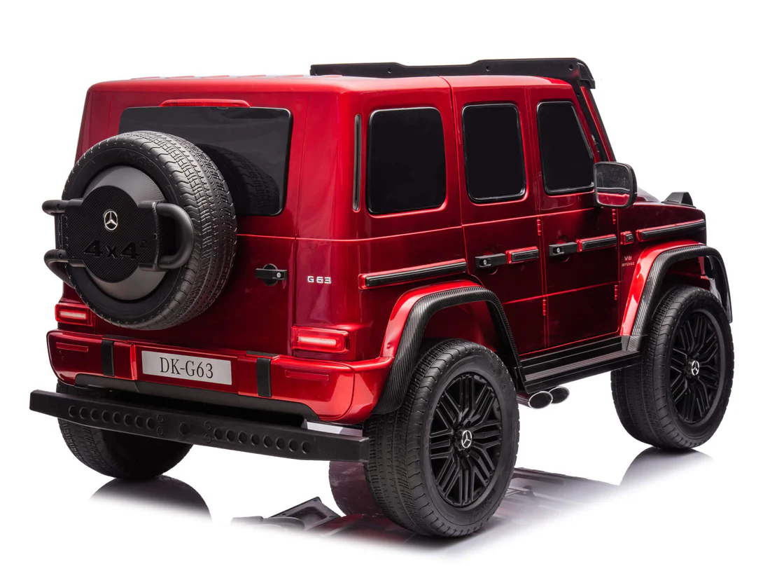Аккумуляторная машинка Mercedes Benz G63 красная (окрашенная) – 24V (2x7Ah), 4 мотора по 200W, кожаные сиденья, MP3, EVA колёса, пульт, до 80 кг [5]