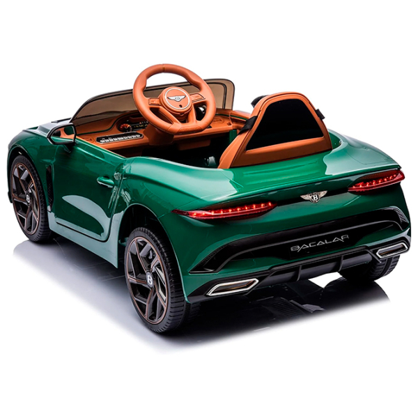 Электромобиль Bentley Bacalar Зелёный для детей – 4 мотора, 12V/7Ah, кожаное сиденье, EVA колёса, пульт, MP3 [3]