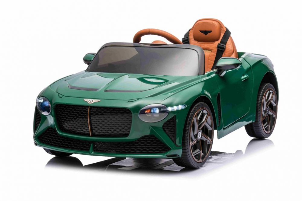 Электромобиль Bentley Bacalar Зелёный для детей – 4 мотора, 12V/7Ah, кожаное сиденье, EVA колёса, пульт, MP3 [1]