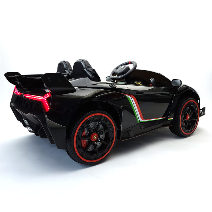 Mașină electrică pentru copii LAMBORGHINI VENENO MX615/2, scaune din piele, 12V 10Ah, roți EVA moi, MP3, max. 50 kg [2]