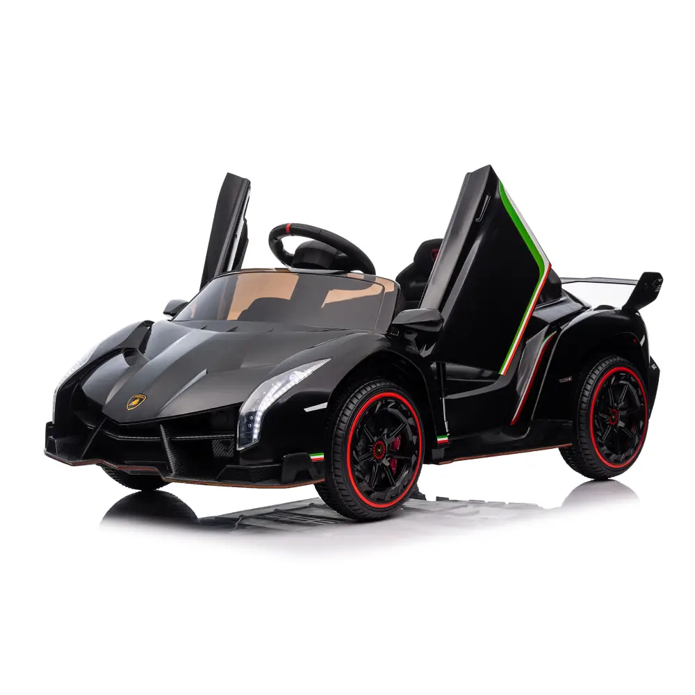 Электромобиль для детей LAMBORGHINI VENENO MX615B/2, 12V 7Ah, кожаное сиденье, мягкие колёса EVA, MP3, до 30 кг [2]