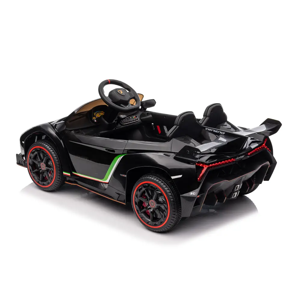 Электромобиль для детей LAMBORGHINI VENENO MX615B/2, 12V 7Ah, кожаное сиденье, мягкие колёса EVA, MP3, до 30 кг [6]