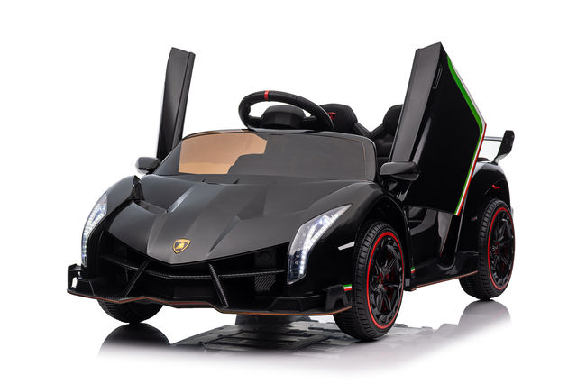 Электромобиль для детей LAMBORGHINI VENENO MX615B/2, 12V 7Ah, кожаное сиденье, мягкие колёса EVA, MP3, до 30 кг [1]