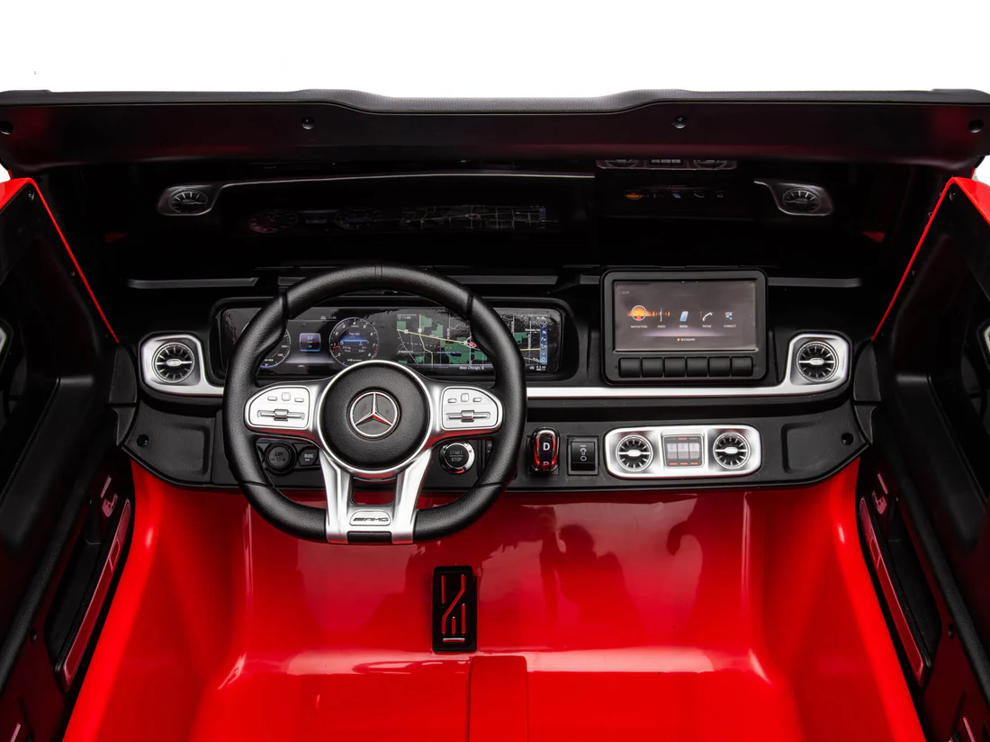 Mașină electrică pentru copii Mercedes Benz G63 – 24V 14Ah, 4 motoare de 200W, scaune din piele, MP3, telecomandă, roți EVA, greutate suportată 80 kg [10]