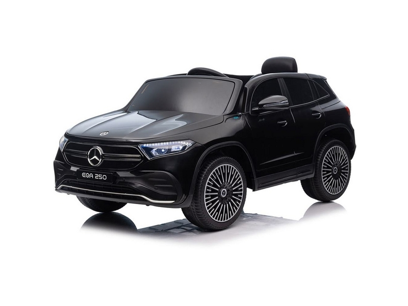 Детский электромобиль Mercedes Benz Чёрный – 12V 7Ah, 4 двигателя, кожаные сиденья, MP3, пульт управления, мягкие EVA-колёса [1]