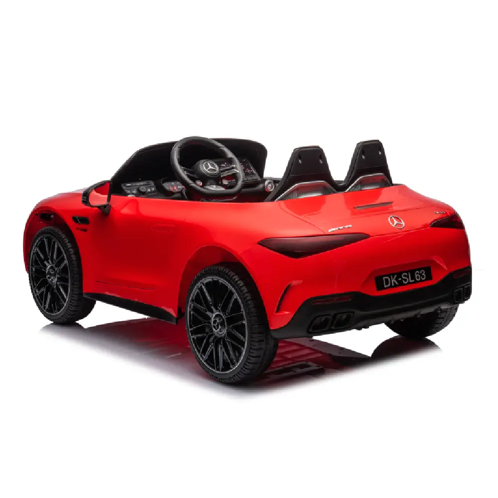 Mașină electrică pentru copii Mercedes Benz SL63 Roșu – 12V 10Ah, 4 motoare, scaune din piele, MP3, roți moi EVA, pult de control – lux și distracție în mișcare! [5]
