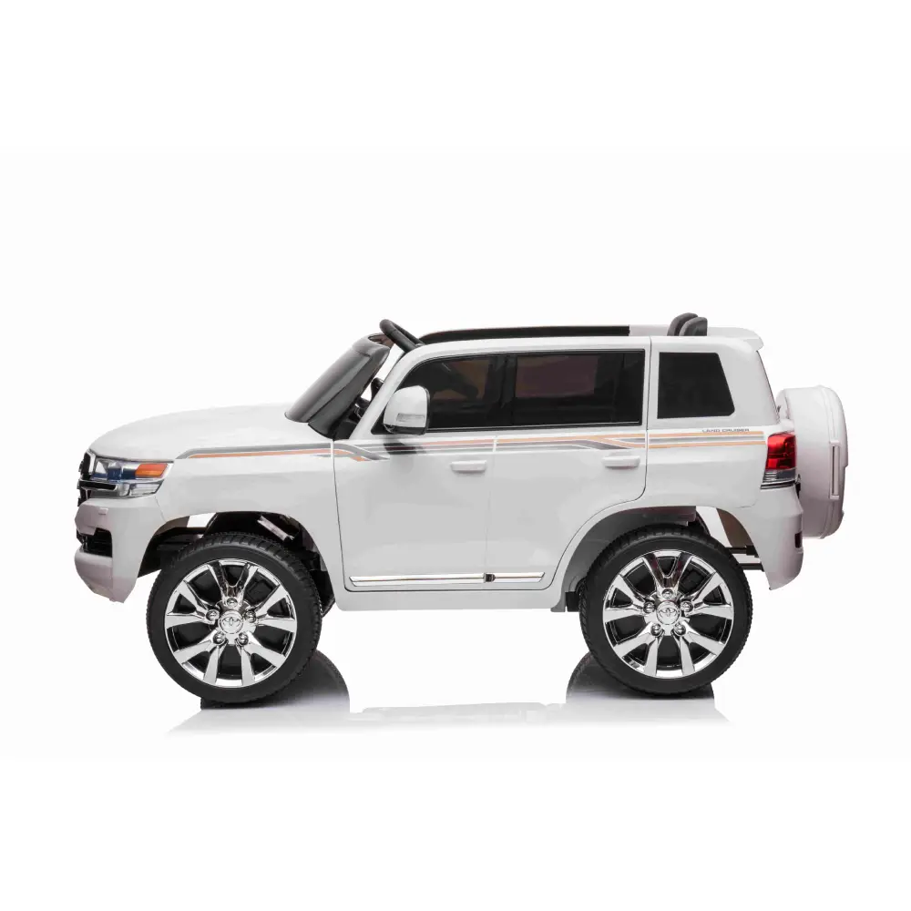Детский электромобиль TOYOTA LAND CRUISER Белый – 12V 7Ah, 2 мотора по 45W, кожаное сиденье, пульт управления, мягкие EVA колеса [2]