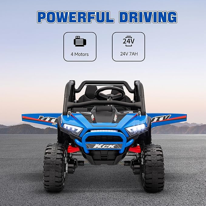 Электромобиль для детей MX639 / 4WD, 24V, 2 места, синий – Мощь, комфорт и безопасность в каждой поездке! [3]