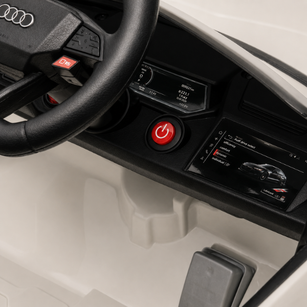 Mașinuță electrică licențiată Audi e-tron pentru copii (12V4.5Ah, 2x35W, EVA, Piele, Gri) [7]