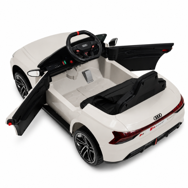 Mașinuță electrică licențiată Audi e-tron pentru copii (12V4.5Ah, 2x35W, EVA, Piele, Gri) [4]