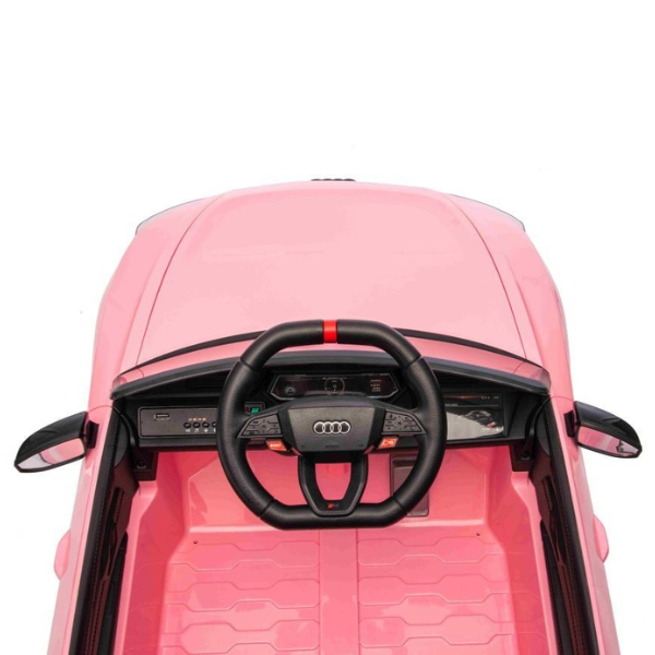 Mașinuță electrică licențiată Audi e-tron pentru copii (12V4.5Ah, 2x35W, EVA, Piele, Roz) [4]