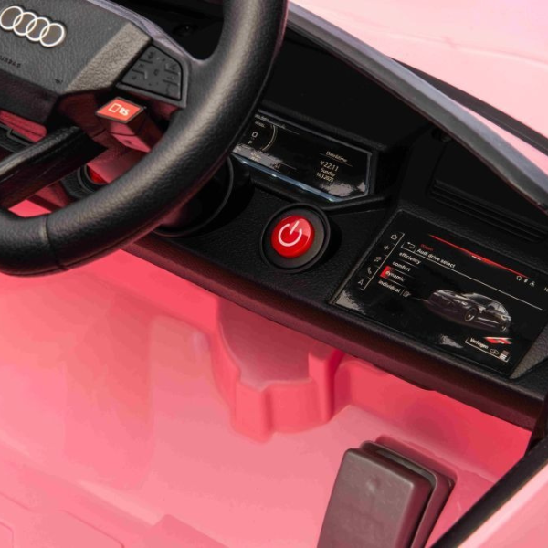 Mașinuță electrică licențiată Audi e-tron pentru copii (12V4.5Ah, 2x35W, EVA, Piele, Roz) [6]