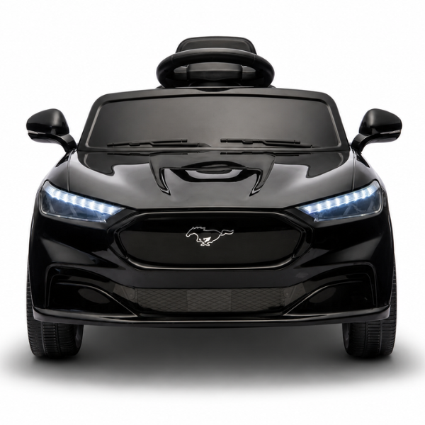 Mașinuță electrică licențiată Ford Mustang Mach-E pentru copii (24V5Ah, 2x60W, EVA, Piele Neagră, Neagră) [4]