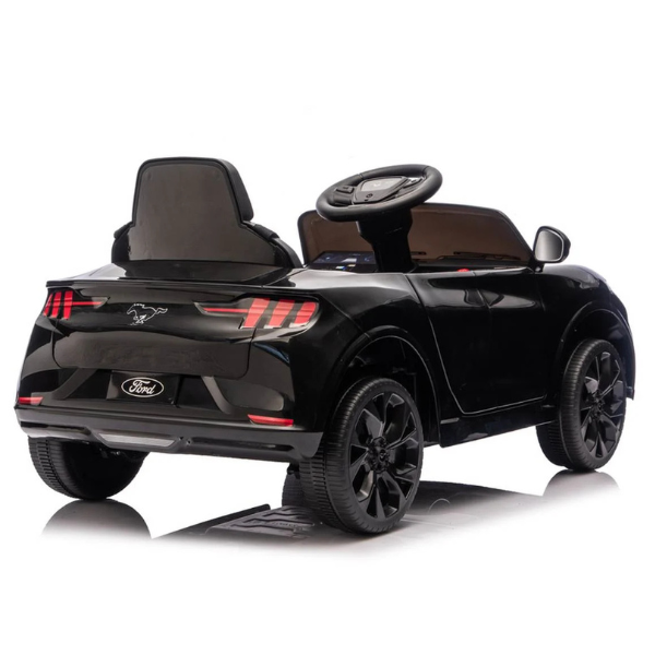 Mașinuță electrică licențiată Ford Mustang Mach-E pentru copii (24V5Ah, 2x60W, EVA, Piele Neagră, Neagră) [8]