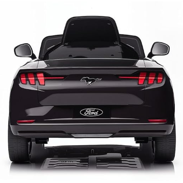 Mașinuță electrică licențiată Ford Mustang Mach-E pentru copii (24V5Ah, 2x60W, EVA, Piele Neagră, Neagră) [6]