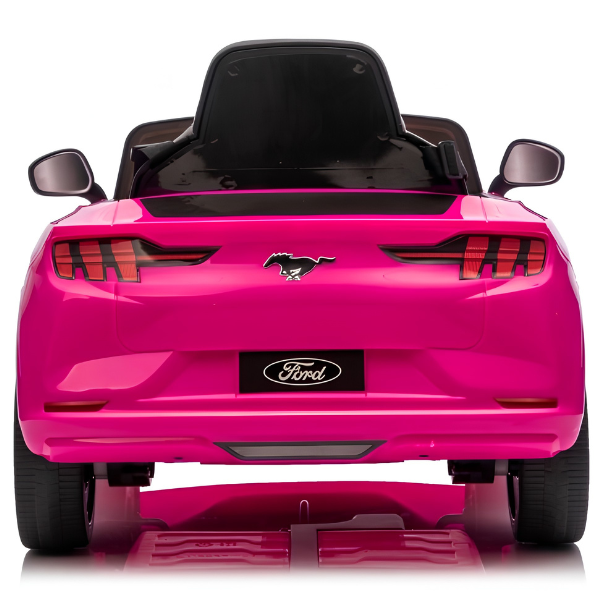 Mașinuță electrică licențiată Ford Mustang Mach-E pentru copii (24V5Ah, 2x60W, EVA, Piele, Roz) [6]