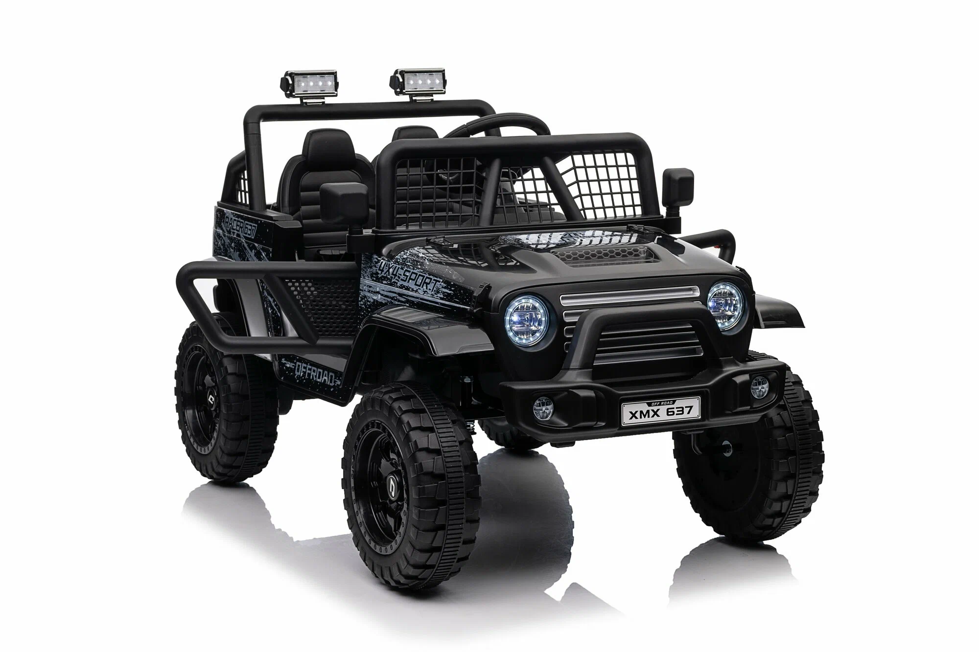Детский электромобиль Jeep Rubicon MX637/1, Черный – мощь, стиль и безопасность [7]