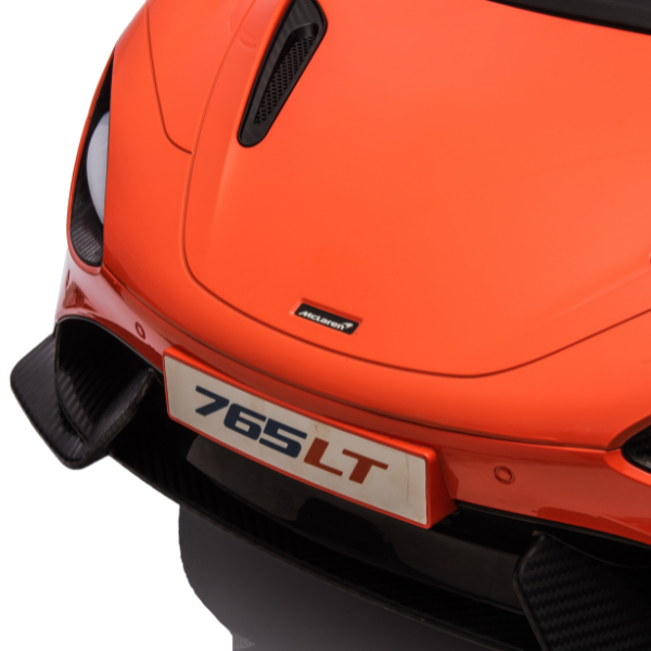 Детский электромобиль лицензионный McLaren 765LT (4x4 35W, Аккумулятор 12V7AH, Колеса EVA, Кожаное сиденье, Оранжевый) [10]