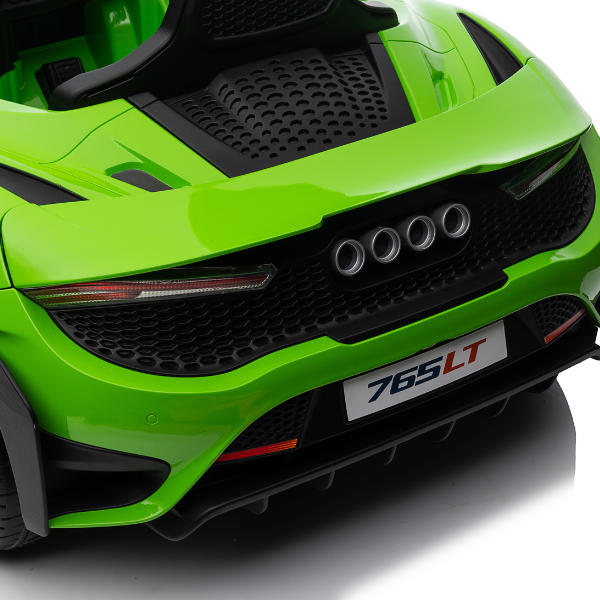 Детский электромобиль лицензионный McLaren 765LT (4x4 35W, Аккумулятор 12V7AH, Колеса EVA, Кожаное сиденье, Зеленый) [5]