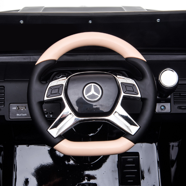 Mașinuță electrică pentru copii Mercedes-Maybach G650 Licențiată (Baterie 12V 10Ah, 4 Motoare 25W, Tracțiune 4x4, Roți EVA, Scaun Piele, Telecomandă 2.4G, Negru) [11]