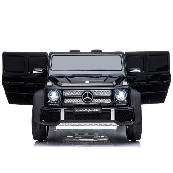 Mașinuță electrică pentru copii Mercedes-Maybach G650 Licențiată (Baterie 12V 10Ah, 4 Motoare 25W, Tracțiune 4x4, Roți EVA, Scaun Piele, Telecomandă 2.4G, Negru) [4]