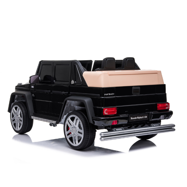 Mașinuță electrică pentru copii Mercedes-Maybach G650 Licențiată (Baterie 12V 10Ah, 4 Motoare 25W, Tracțiune 4x4, Roți EVA, Scaun Piele, Telecomandă 2.4G, Negru) [5]