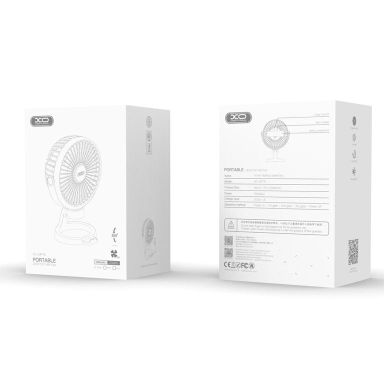 MF78 ventilator de birou de 4 inch cu suport reglabil, 1200mAh [3]