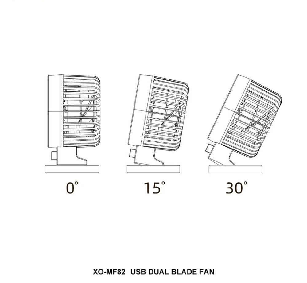 MF82 Mini ventilator electric portabil, 2 trepte de viteză, alimentare USB, bej [3]