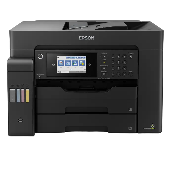 Многофункциональное устройство Inkjet Epson L15150 Color A3 (Печать, Копирование, Сканирование, Факс, Двусторонняя печать, Wi-Fi Direct, Ethernet, Сенсорный экран 4.3", EcoTank, Черный) [5]