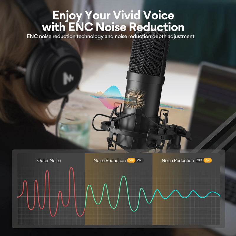 Microfon condensator USB de înaltă calitate pentru sunet de podcast la nivel de studio [3]