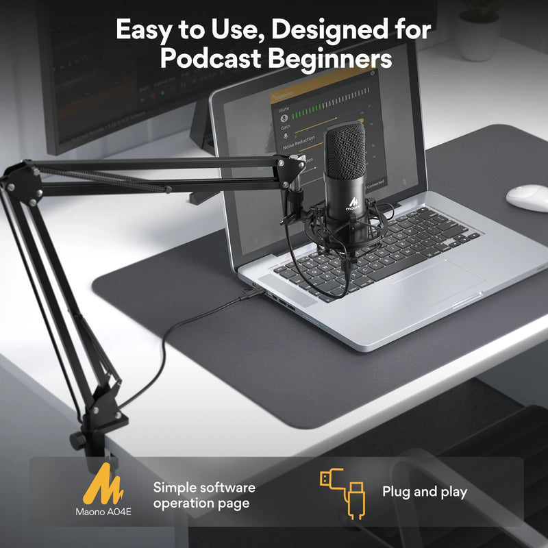 Microfon condensator USB de înaltă calitate pentru sunet de podcast la nivel de studio [2]