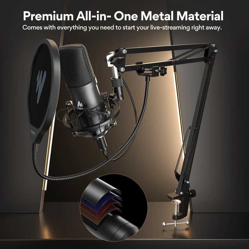 Microfon condensator USB de înaltă calitate pentru sunet de podcast la nivel de studio [4]