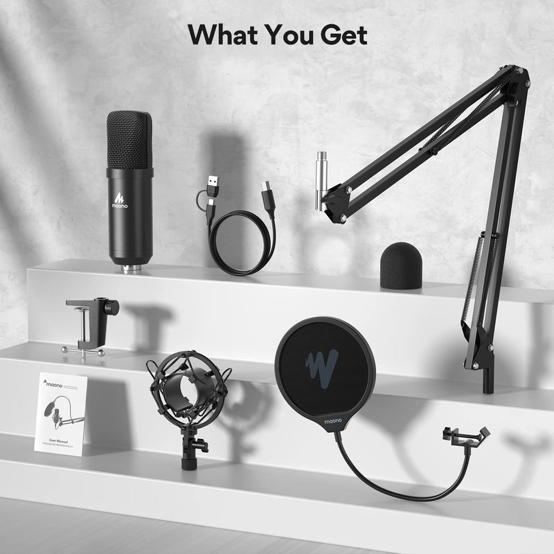 Microfon condensator USB de înaltă calitate pentru sunet de podcast la nivel de studio [8]
