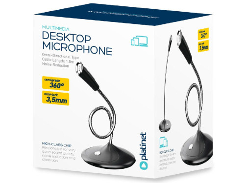 Microfon Desktop Jack 3,5 mm Negru [45576] [3]
